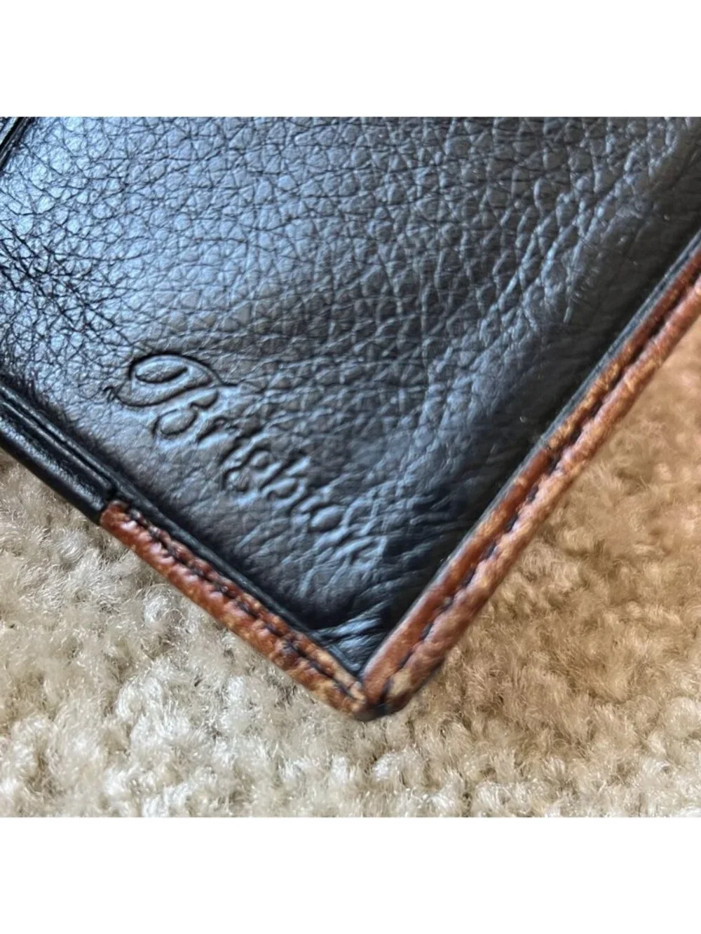 Brighton Vintage Leather Wallet Heart Concho Western Boho Card Cas Carryall FLAW